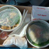 Ramen, Wonton Soup and crunch rolls  at Loving Hut in Upland