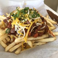 Chili cheese fries at Loving Hut in Upland