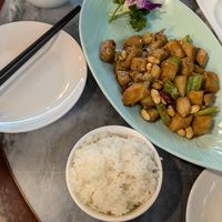 Kung pao mock meat & rice at GōngDé Lín - Godly - Nanjing Rd in Shanghai