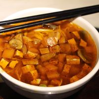 Our spicy noodles at GōngDé Lín - Godly - Nanjing Rd in Shanghai