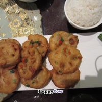 Vegetarian Lifestyle ~ lotus root, breaded and deep fried at Zǎozǐ Shù - Vegetarian Life Style - HuaiHai in Shanghai