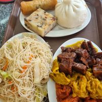 Light snacks (Any 3 for HKD 30), Bee Hoon HKD 35, Light dish platter HKD 45 at Po Lin Monastery 寶蓮禪寺齋堂 in Outlying Islands