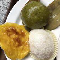 sago pudding, cha guo, peanut mochi  at Po Lin Monastery 寶蓮禪寺齋堂 in Outlying Islands