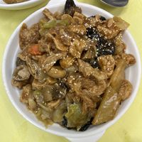 tofu skin and veggies  at Po Lin Monastery 寶蓮禪寺齋堂 in Outlying Islands