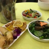 Deluxe option. there’s no coke, just tea but the sign is there maybe because of sponsorship  at Po Lin Monastery 寶蓮禪寺齋堂 in Outlying Islands