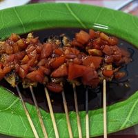 Satay sticks at Happy Buddha in Kuta