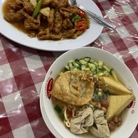 koloke, mie baso  at Happy Buddha in Kuta