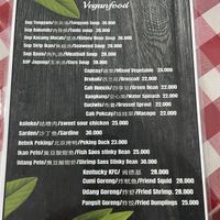 menu (page 1)  at Happy Buddha in Kuta