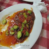 Pedas and Veg fish at Happy Buddha in Kuta