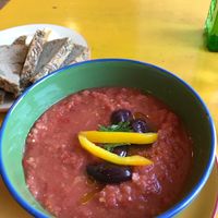 Vegan Gazpacho at Te'enim in Jerusalem