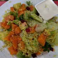 Steamedvegetables at Te'enim in Jerusalem