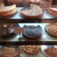 Option of SOOO many vegan cakes!! Delicious at Village Green - Jaffa in Jerusalem
