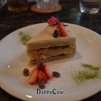 Sakura cake at Cafe Proverbs 15:17 in Kyoto