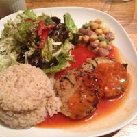 lunch plate at Green Earth in Osaka