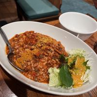 Tomato and lentil risotto   at Green Earth in Osaka