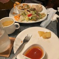 Daily special and the potato “fries” at Green Earth in Osaka