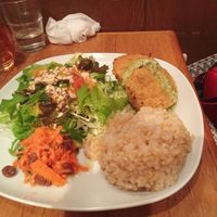 Lunch Set Meal (Garbanzo Burger). at Green Earth in Osaka