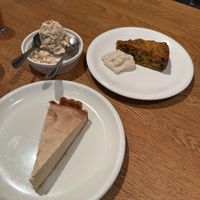 Cheesecake,  Pumpkin Cake, Amazake ice cream   at Green Earth in Osaka