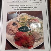 Lunch price and sample   at Green Earth in Osaka