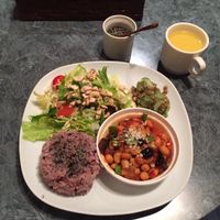 Set meal of the day at Green Earth in Osaka