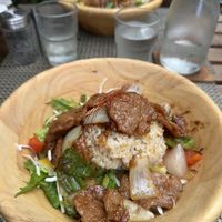 BBQ rice bowl  at Green Earth in Osaka