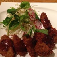 Friday dinner menu - Soy meat cutlet at Green Earth in Osaka