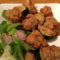 Friday dinner menu - Soy Chicken BBQ at Green Earth in Osaka