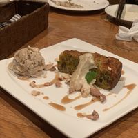 The best cake you’ll ever have. Pumpkin with banana ice cream at Green Earth in Osaka