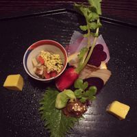 seasonal ingredients  at Fucha Bon in Tokyo