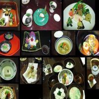 Photo's of dishes served to us at Fucha Bon in Tokyo
