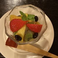 Seasonal fruits last course  at Fucha Bon in Tokyo