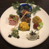 first course at Fucha Bon in Tokyo