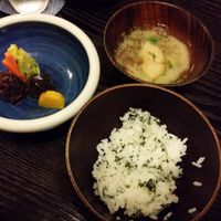 rice and pickles at Fucha Bon in Tokyo