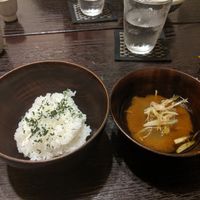 Rice and miso at Fucha Bon in Tokyo