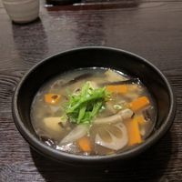 Thick soup at Fucha Bon in Tokyo
