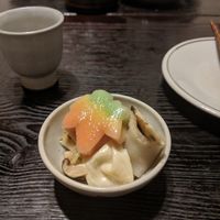Mushrooms and noodles at Fucha Bon in Tokyo