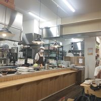 Food counter at Crayon House in Tokyo