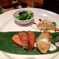 set menu (comes with miso soup and rice)  at Crayon House in Tokyo