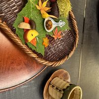 Most of this was edible- a chestnut was involed  at Daigo in Tokyo