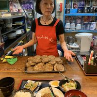 Owner/chef explaining how she makes all the incredible meals - thank you so much ! at Korinbo in Tokyo