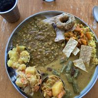 Nice dishes from the buffet  at Annalakshmi Temple of Fine Arts in Penang