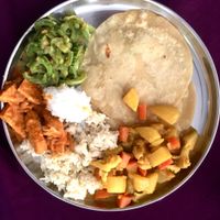 Set meal at Annalakshmi Temple of Fine Arts in Penang