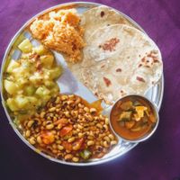 Set meal. Dishes change everyday at Annalakshmi Temple of Fine Arts in Penang