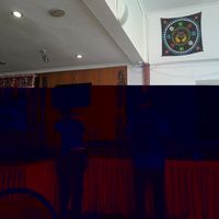 Counter with the spread they have at Annalakshmi Temple of Fine Arts in Penang