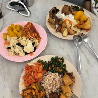 Delicious canteen food at Ee Beng Vegetarian Food 毅明素食 in Penang