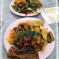 RM 28.5 for 2 big plates at Ee Beng Vegetarian Food 毅明素食 in Penang