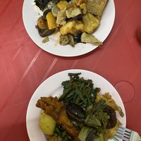 Rice with buffet style toppings  at For You Yen Vegetarian Center in Penang