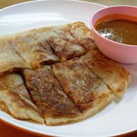 Roti canai at Lu Ye Yuan Vegetarian in Bukit Mertajam