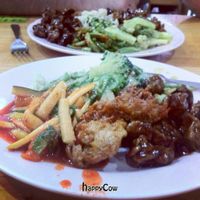 Lots of options for veggies and faux meat!  at Luk Yea Yan Vegetarian Restaurant 鹿野苑素食馆 in Penang