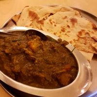 Potato spinach curry at Woodlands Vegetarian Restaurant - Georgetown in Penang